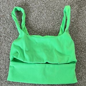 Alo Slit Bra Neon Green